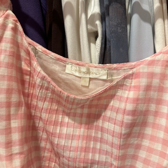LSF puff sleeve pink gingham corset top - Picture 4 of 5